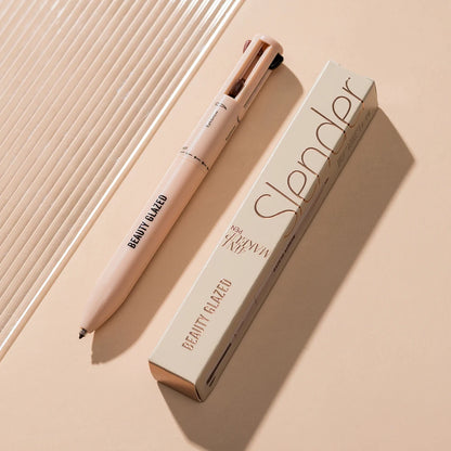 Beauty Glazedmulti-Function Beauty Glazed 4-In-1 Makeup Pen Waterproof Cosmetic Pencil for Eyeliner Brow Lip Highlighter